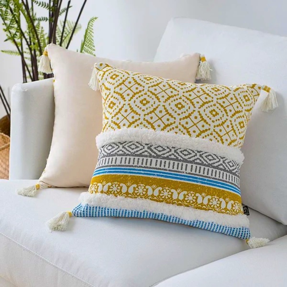 Boho Tufted Decorative Throw Pillow Covers.